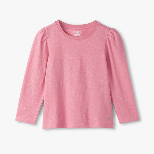 Pink long-sleeve shirt on a white background