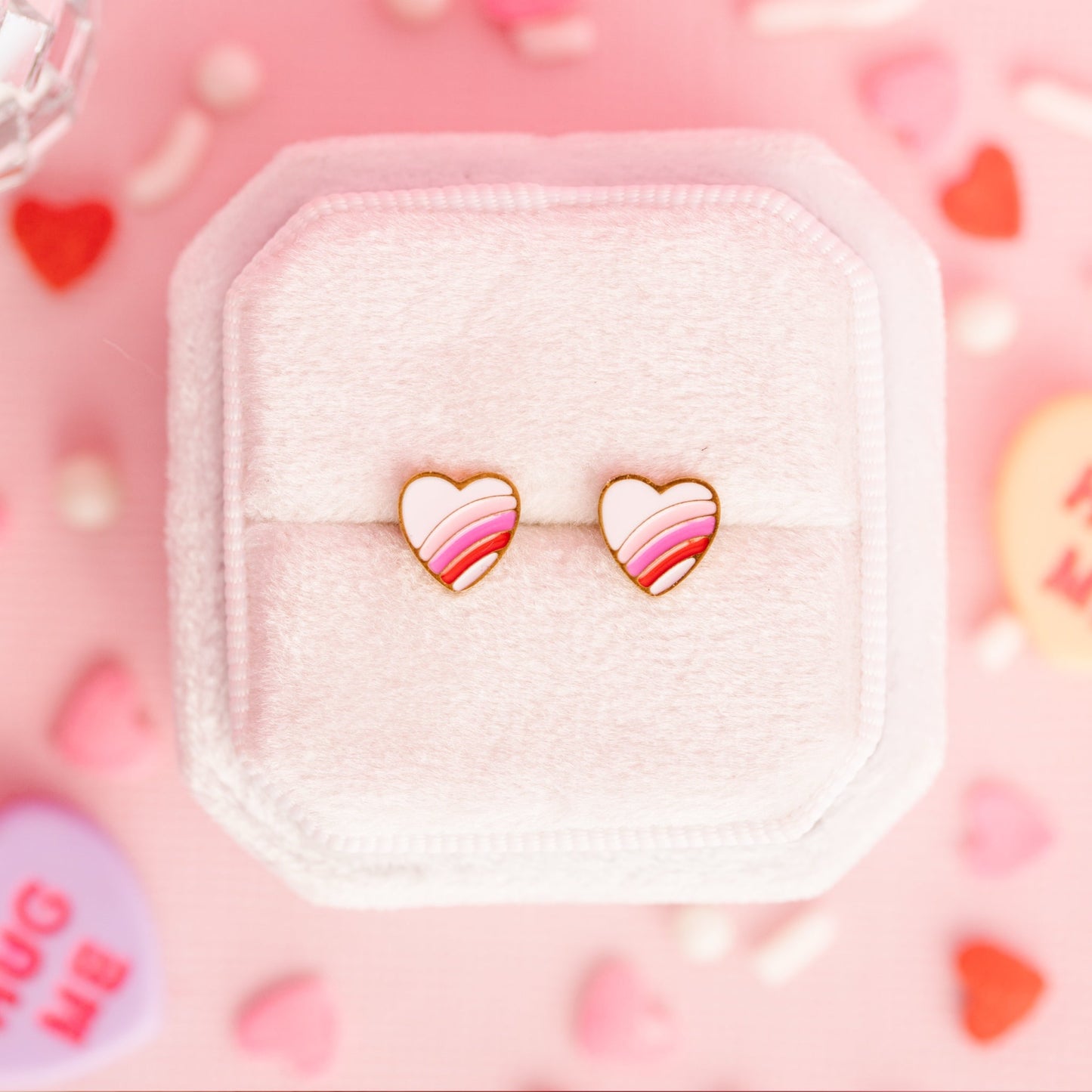 Rainbow Heart Earrings
