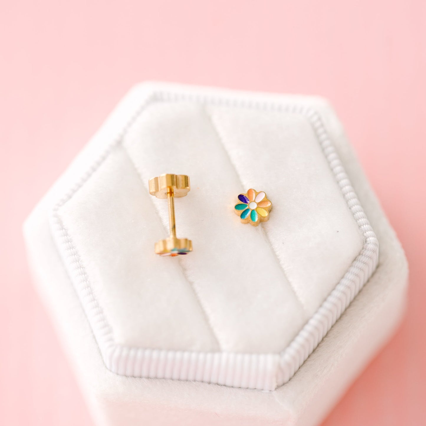 Rainbow Daisy Earrings