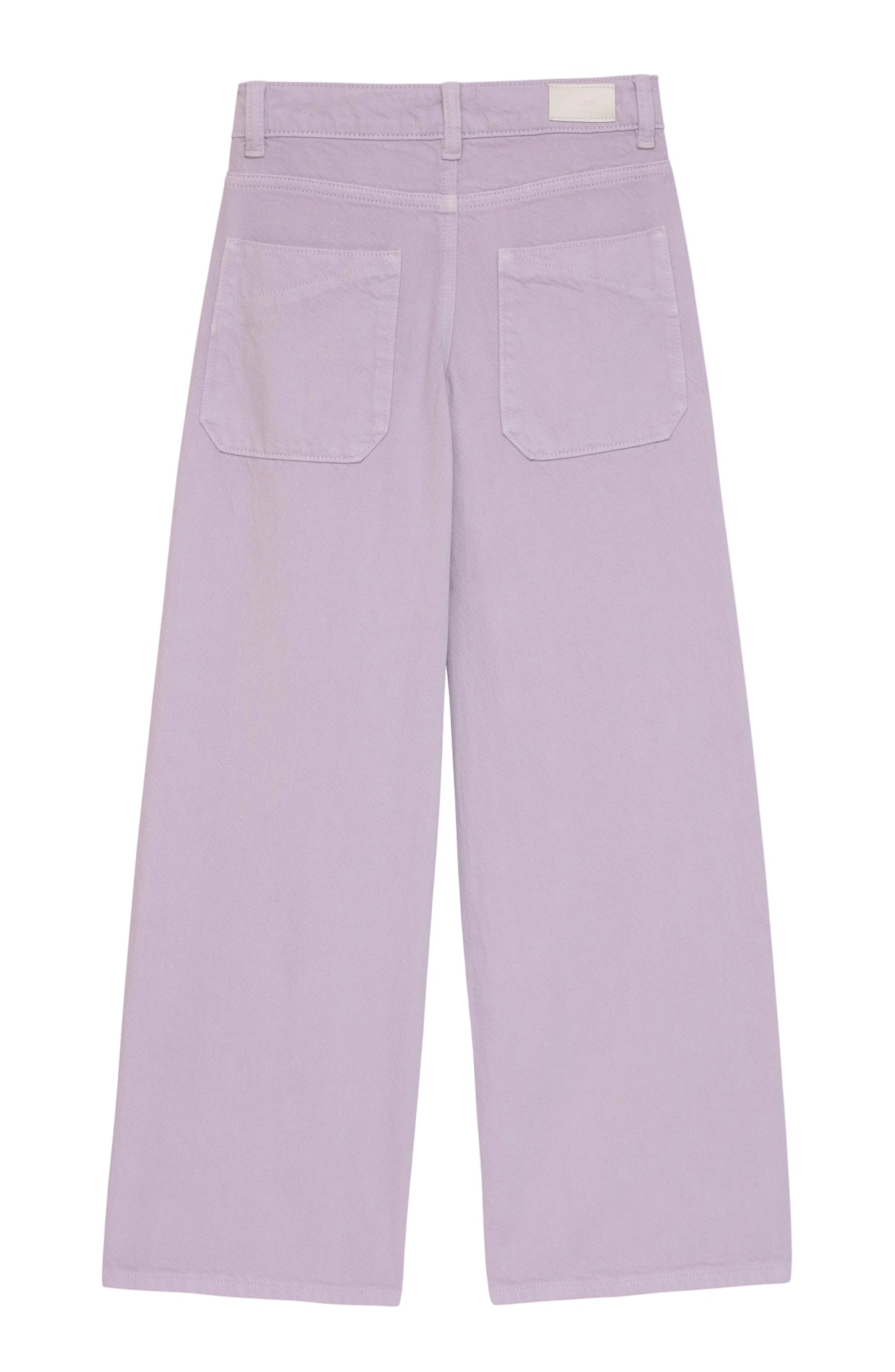 Light purple pants on a white background