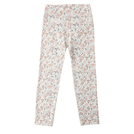 Floral patterned pants on a white background