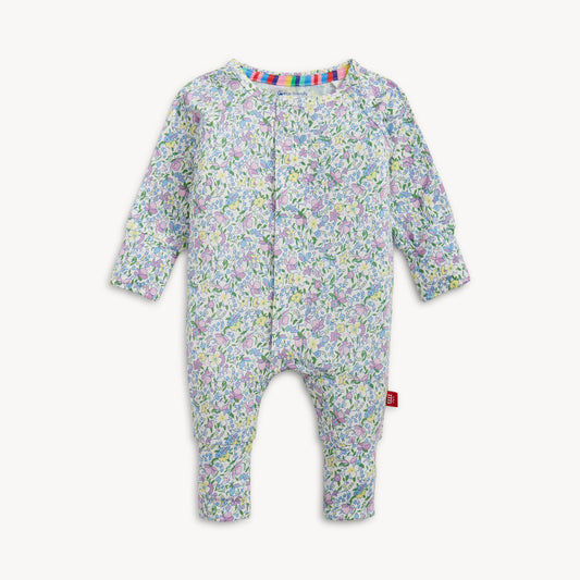 Floral baby onesie on a white background