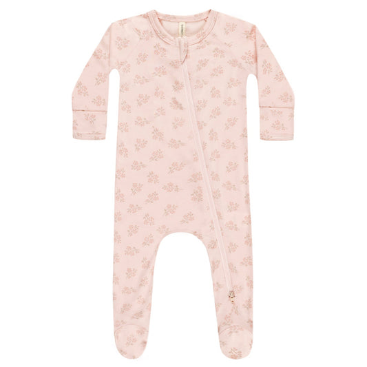 Pink Blossom Zip Footie