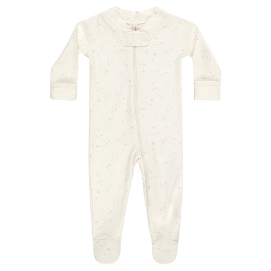 Ivory Stars Zip Footie