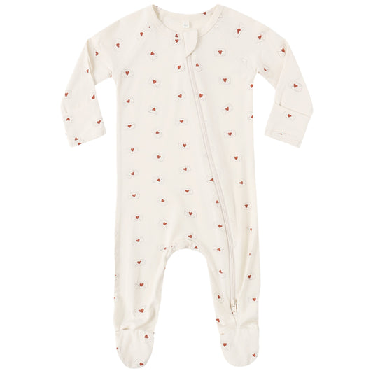 Valentine Zip Footie