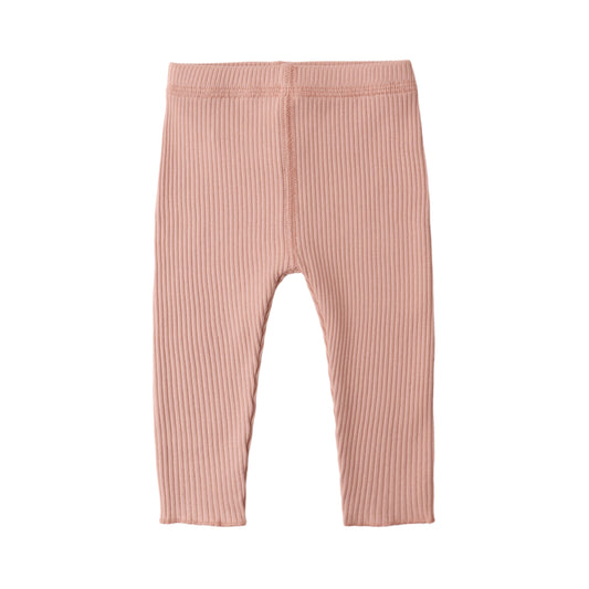 Pink Ribbed Leggings