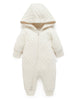 Wheat Quilted Hooded Romper