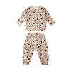 Floral pajama set on a white background