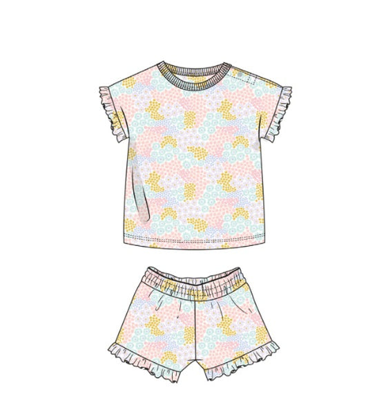 Harper Ruffle Shorts Set