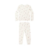 Children's pajama set with long-sleeve top and pants on a white background