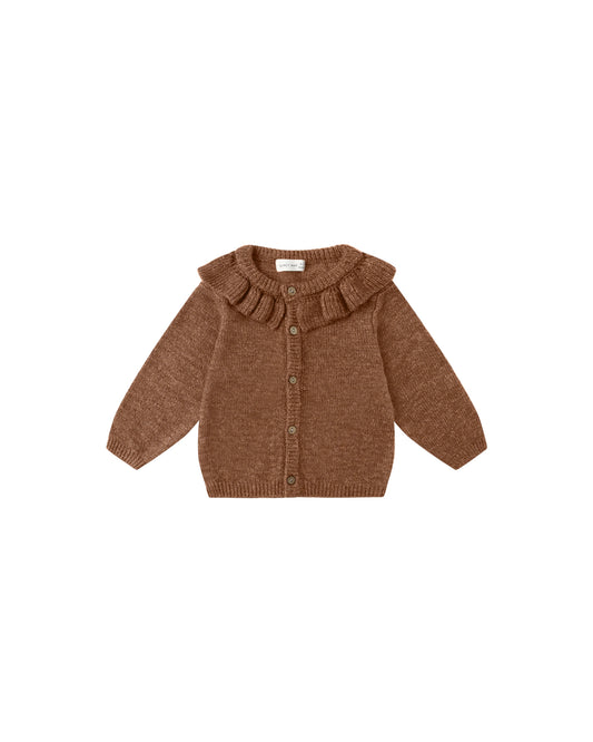 Ruffle Collar Cedar Cardigan