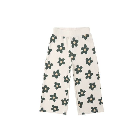 Floral patterned pants on a white background