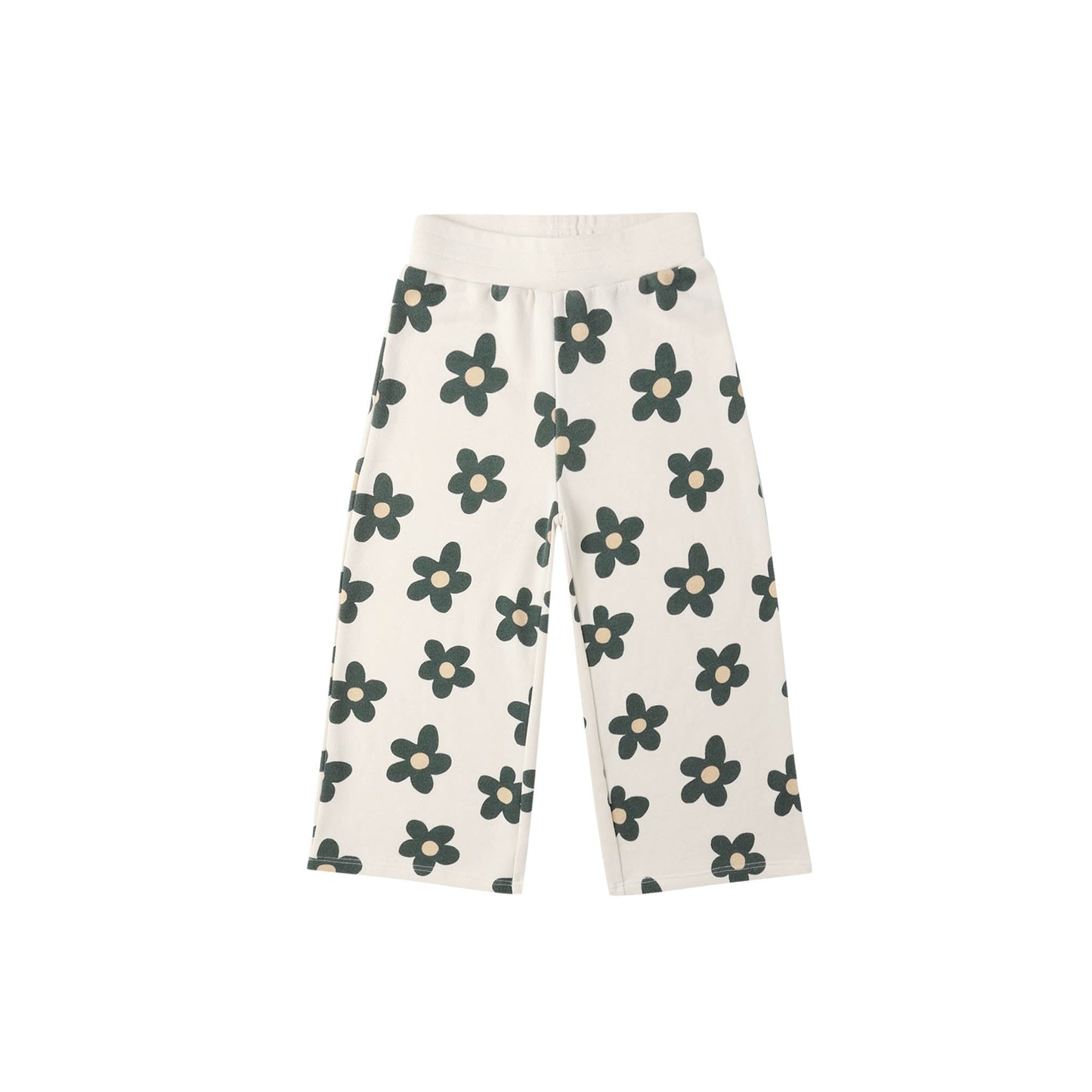 Floral patterned pants on a white background