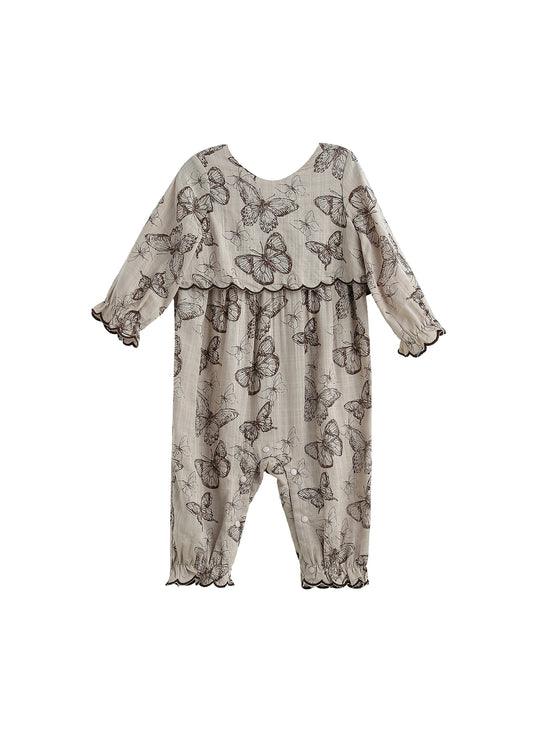 Brown Butterfly Romper