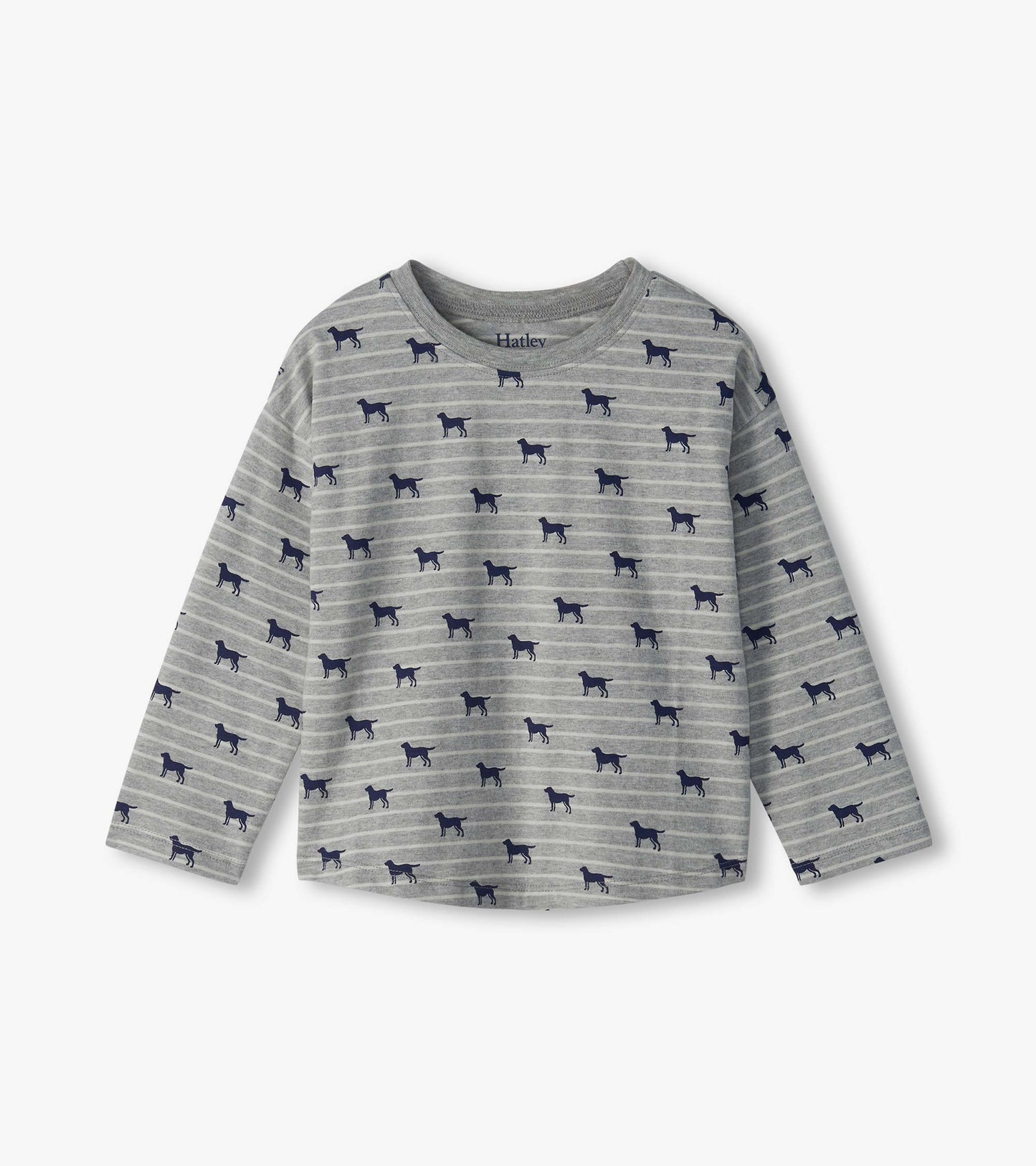 Baby boys tiny pups striped drop shoulder tee by Hatley