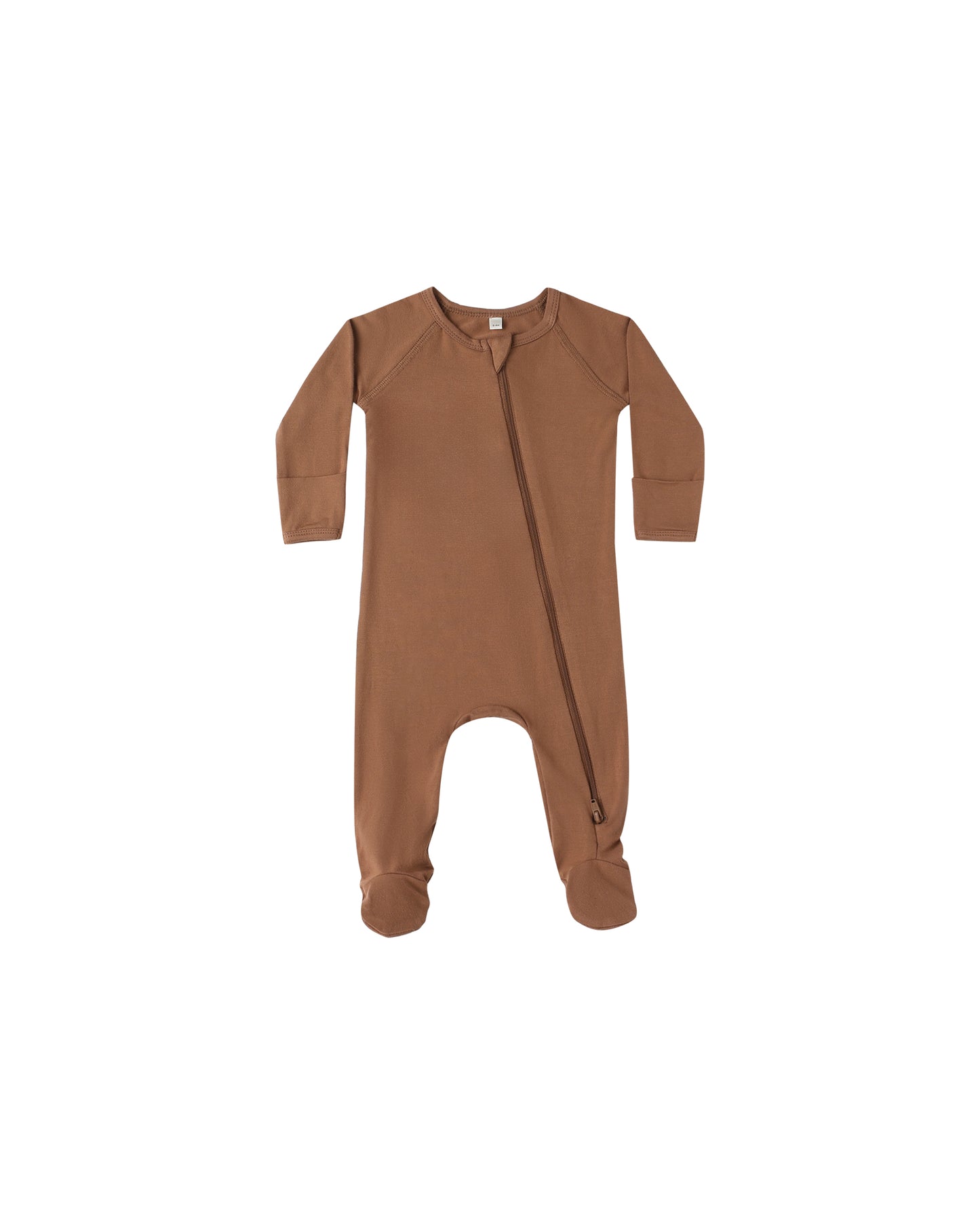 Cedar Solid Bamboo Zip Footie