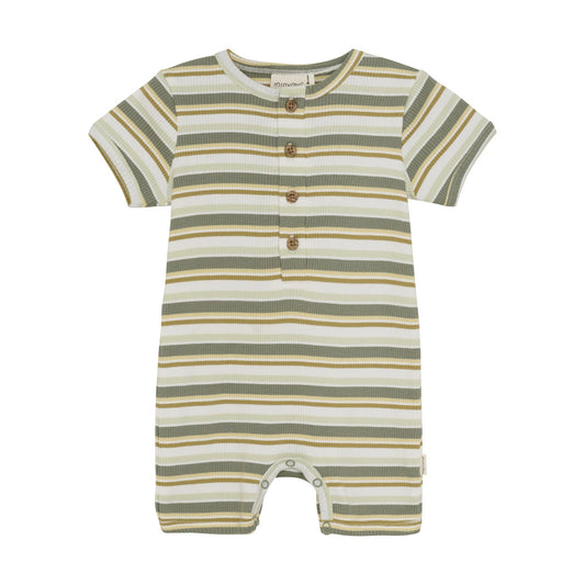 Sea Spray Stripe Ribbed Romper