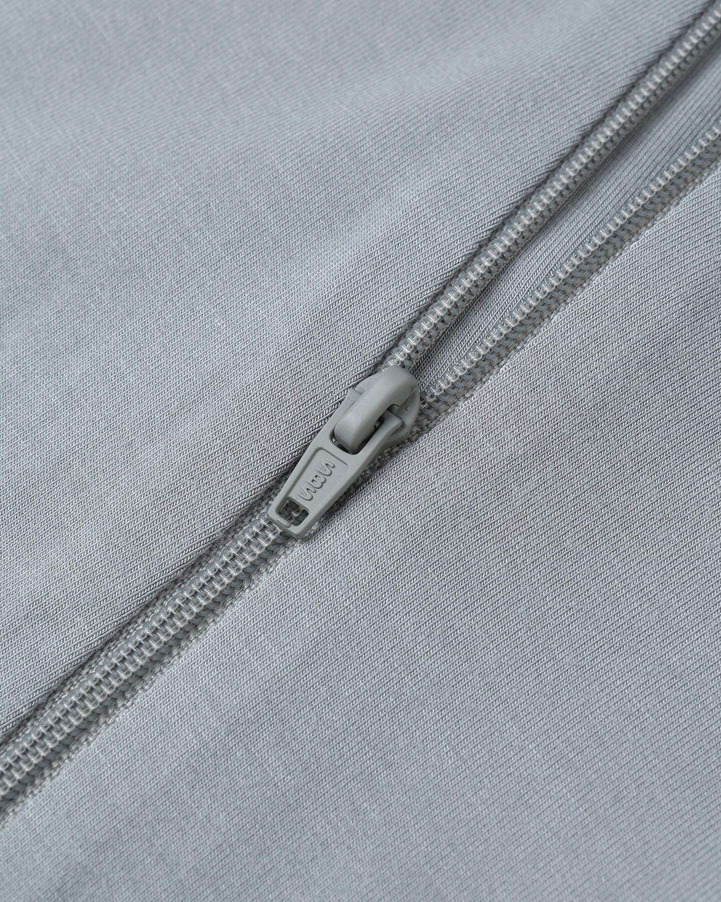 Steel Blue Solid Bamboo Zip Footie
