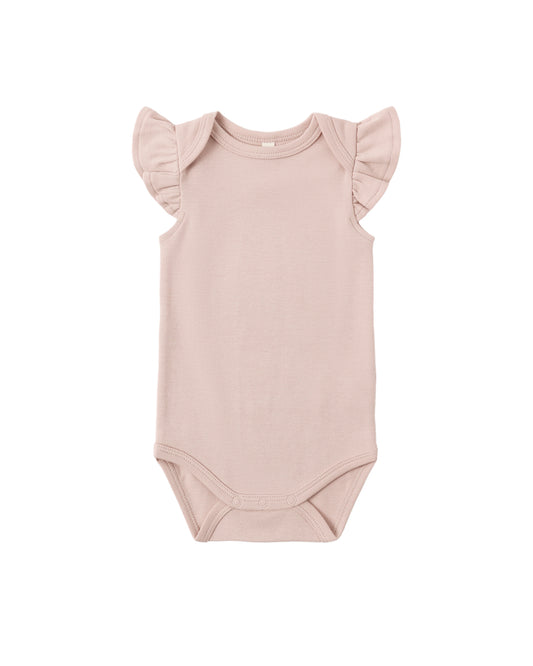 Blush Flutter Sleeve Onesie