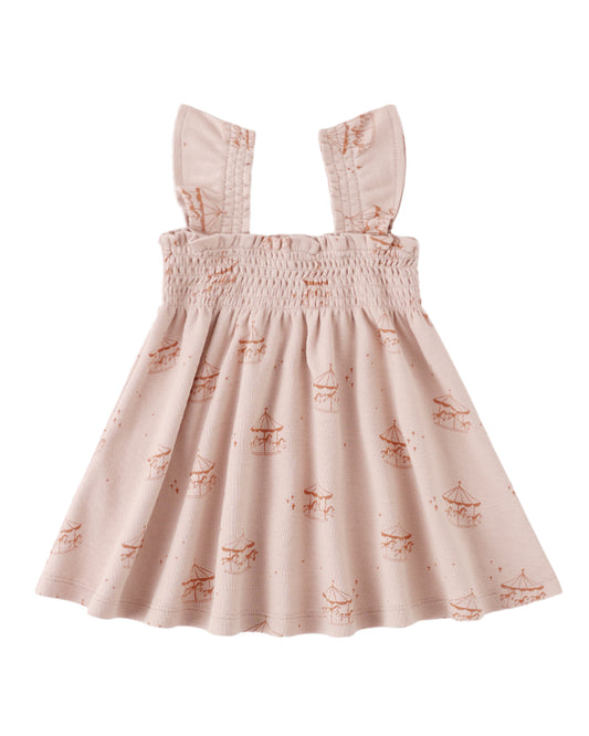 Blush Carousel Smocked Dress