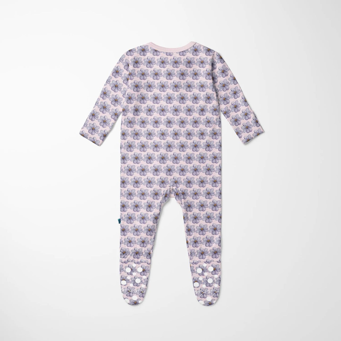 Violet Summer Flowers Flip Romper