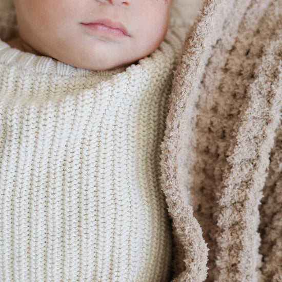 Waffle Knit Mini Blanket 191 GIFT BABY Saranoni