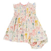 Watercolor Bows Stevie Dress Set 120 BABY GIRLS APPAREL Pink Chicken 3-6m 