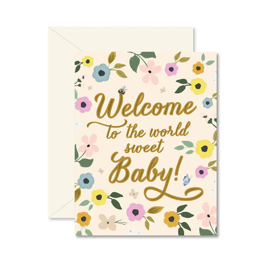 Welcome Sweet Baby Card 193 GIFT PARENT Ginger P. Designs