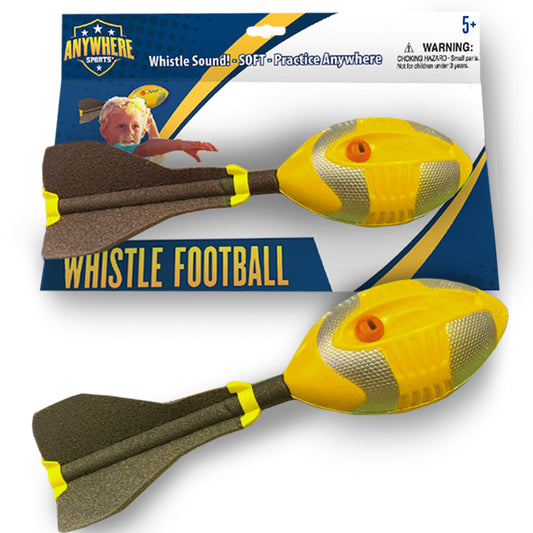 Whistle football toy with packaging on a white background