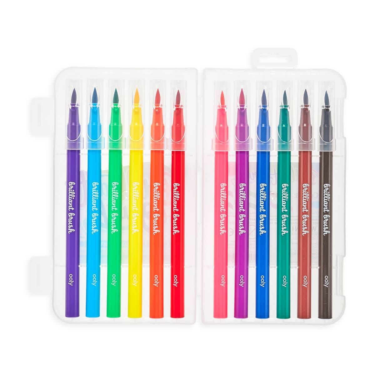 12 Brilliant Brush Markers 196 TOYS CHILD Ooly