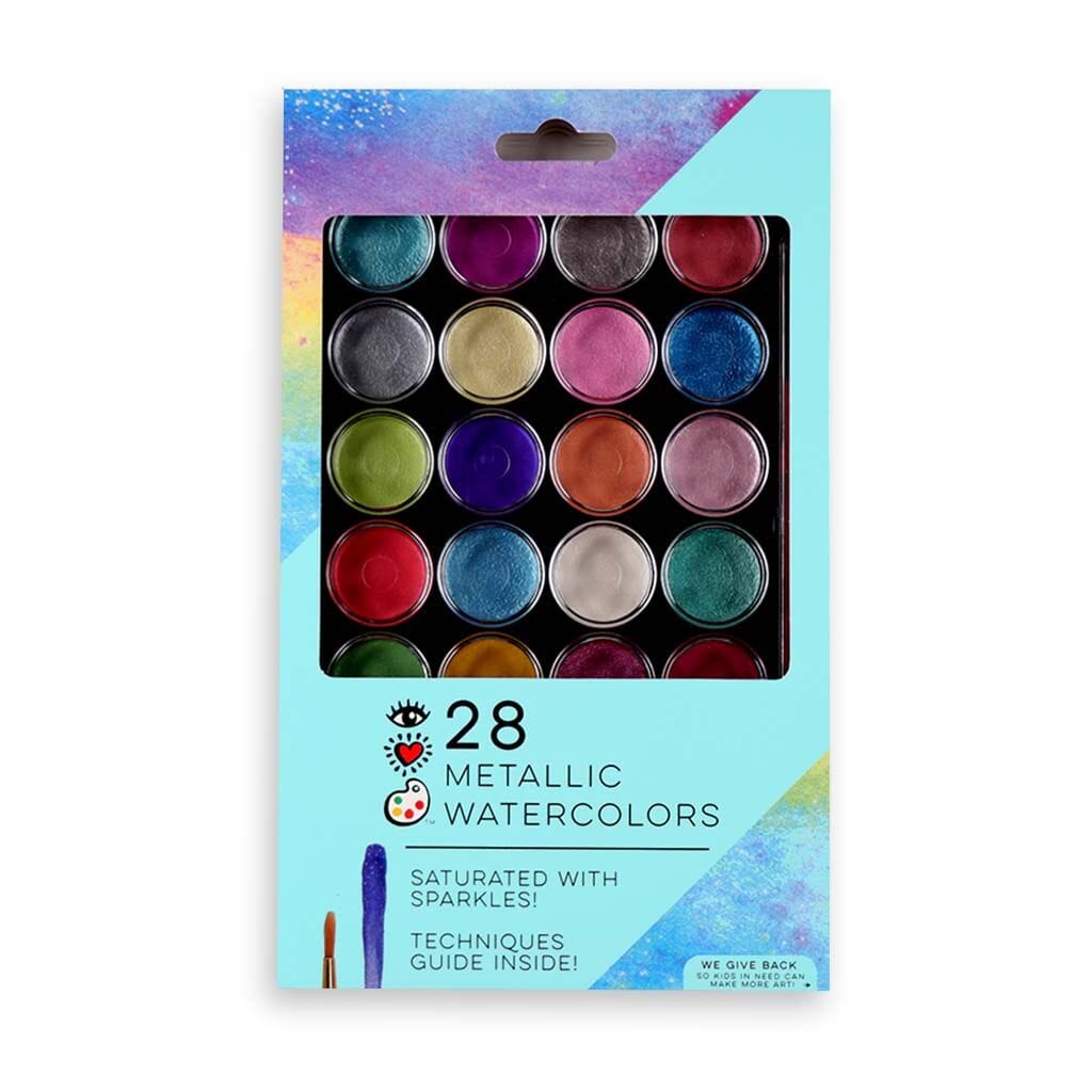 28 Metallic Watercolors 196 TOYS CHILD Bright Stripes