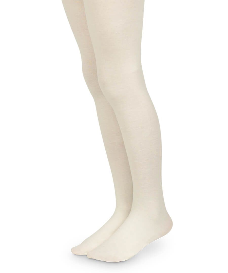 Baby Girl Microfiber Tights 100 ACCESSORIES BABY Jefferies Socks Ivory 6-18m