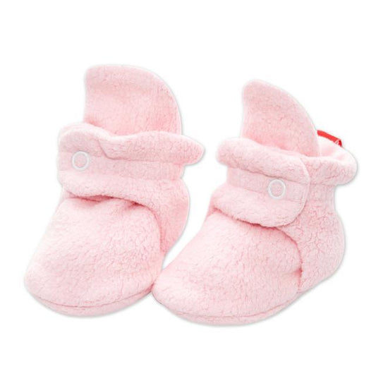 Baby Pink Fleece Bootie - Pitter Patter