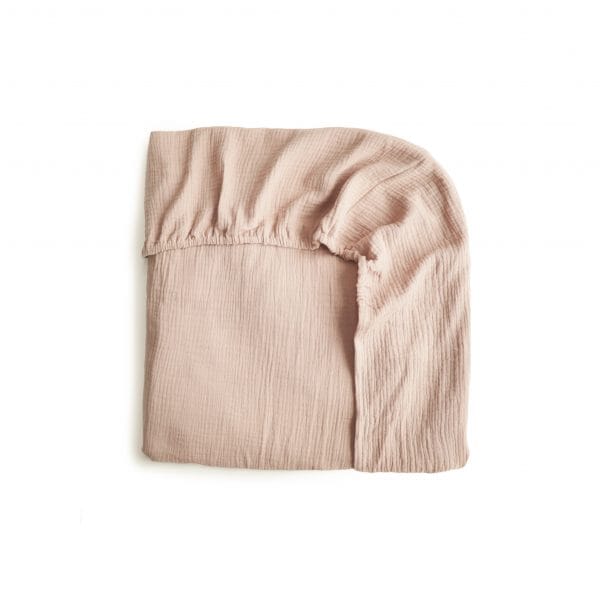 Blush Muslin Crib Sheet 180 BABY GEAR Mushie