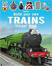 Build Your Own Sticker Book 196 TOYS CHILD Usborne Books Trains