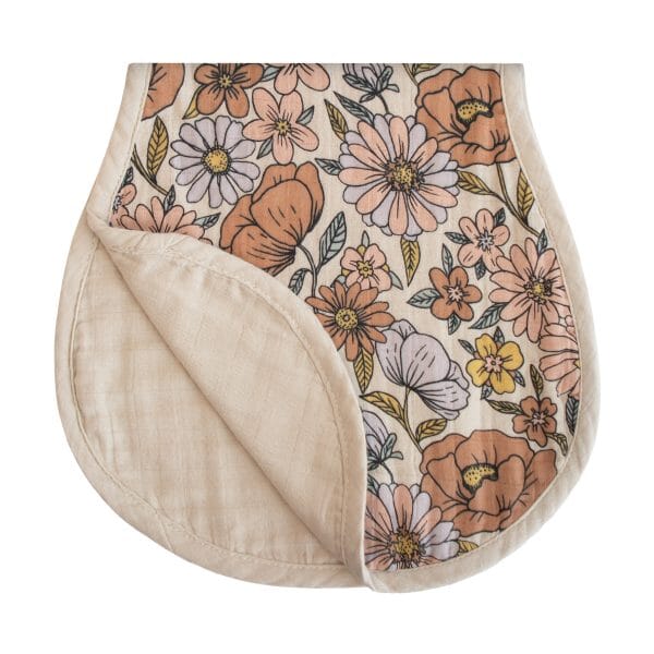Burp Cloth 180 BABY GEAR Mushie Flowers/Fog