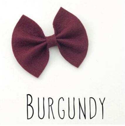 Butterfly Felt Bow Clips 110 ACCESSORIES CHILD AniBabee Burgundy