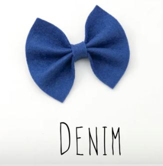 Butterfly Felt Bow Clips 110 ACCESSORIES CHILD AniBabee Denim