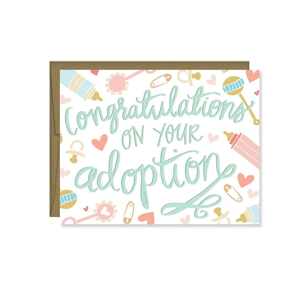 Congratulations On Your Adoption Card 190 GIFT Pen & Paint