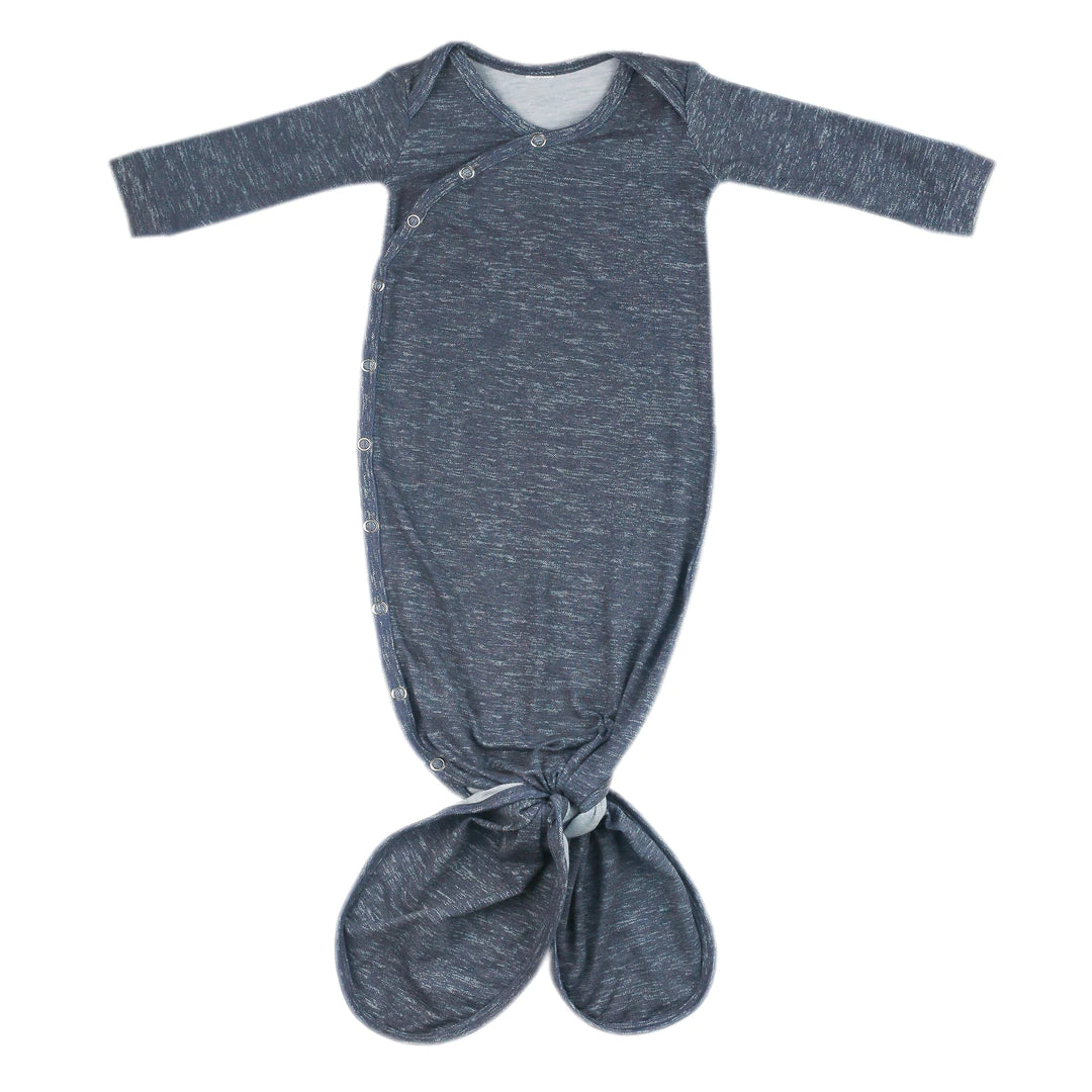 Denim Knotted Gown 130 BABY BOYS/NEUTRAL APPAREL Copper Pearl NB-3m