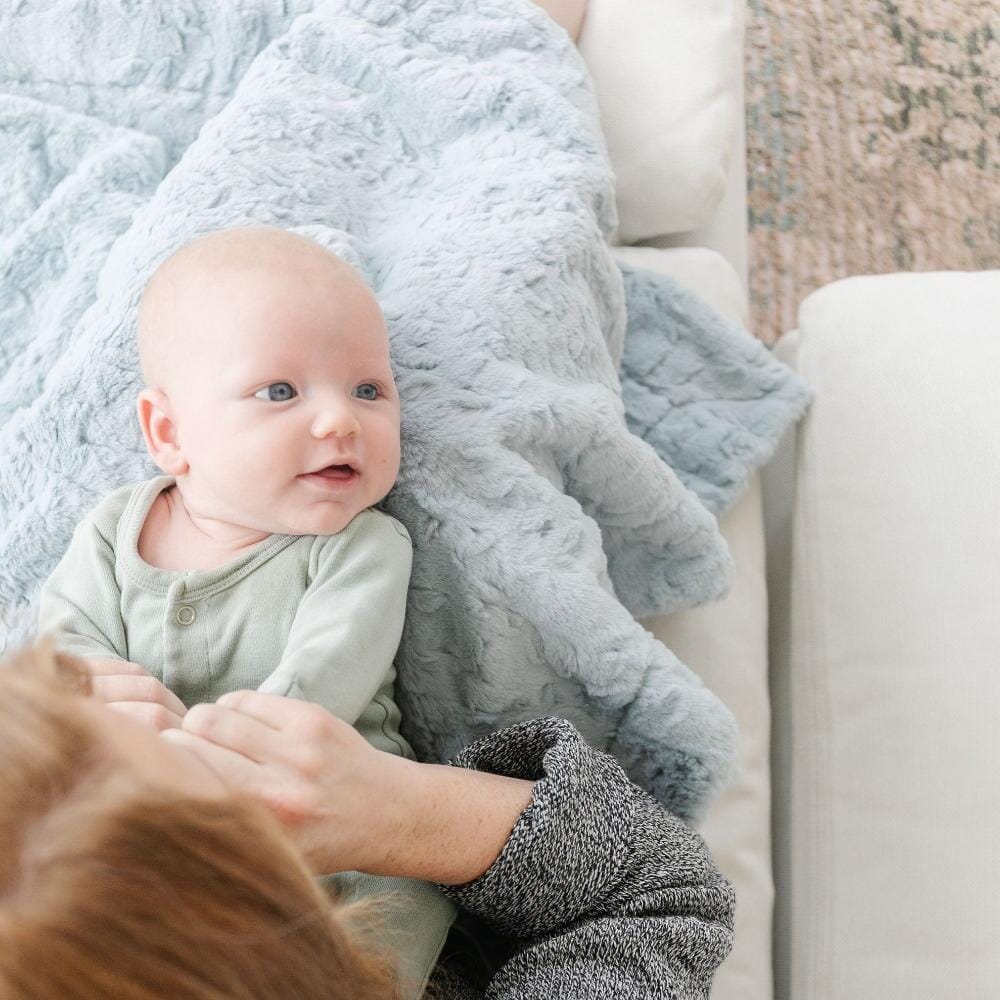 Dream Receiving Blanket 191 GIFT BABY Saranoni Heather Blue