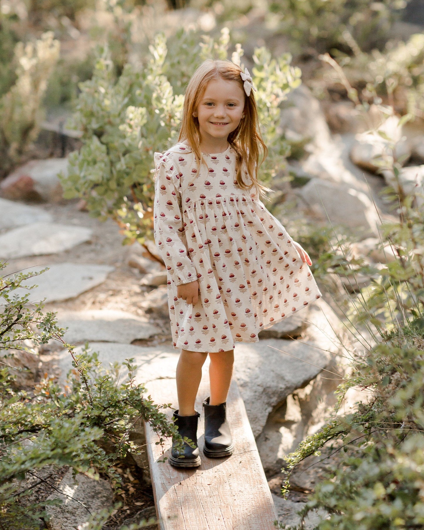 Dried Floral Piper Dress 150 GIRLS APPAREL 2-8 Rylee and Cru 