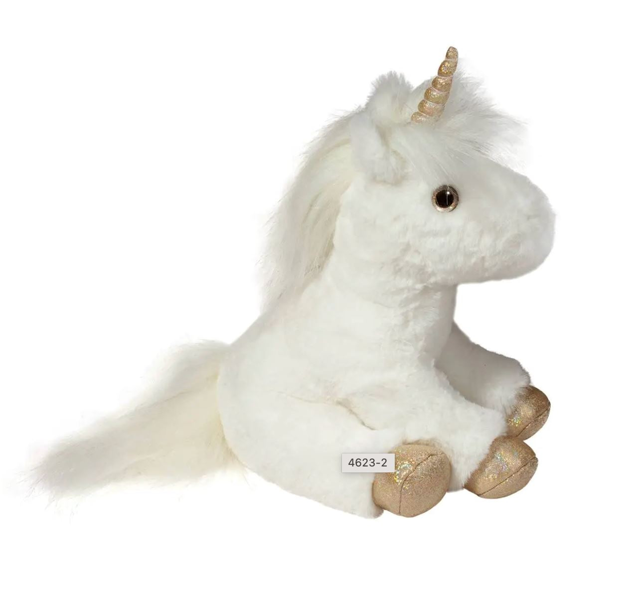 Elodie White Unicorn 196 TOYS CHILD Douglas Toys