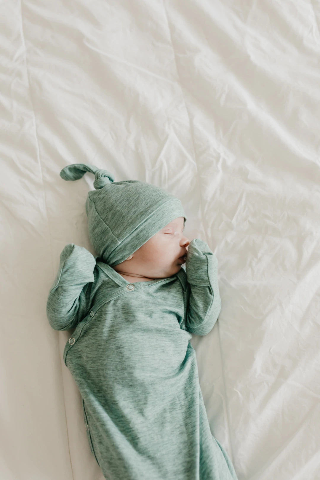 Emerson Knotted Gown 130 BABY BOYS/NEUTRAL APPAREL Copper Pearl