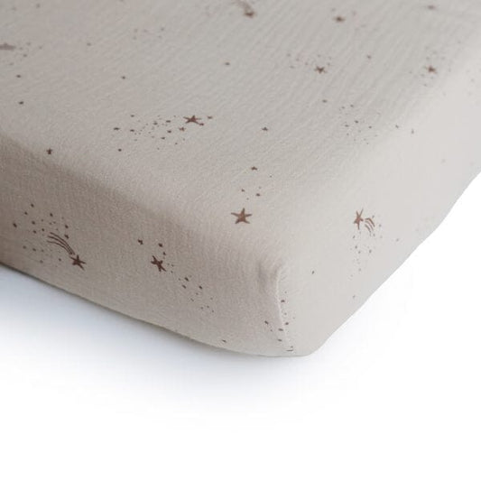 Falling Stars Muslin Crib Sheet 180 BABY GEAR Mushie