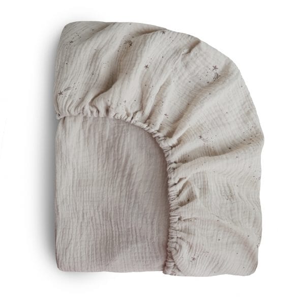 Falling Stars Muslin Crib Sheet 180 BABY GEAR Mushie