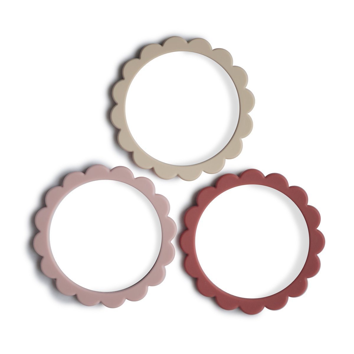 Flower Teething Bracelets 180 BABY GEAR Mushie Rose/Blush/Sand