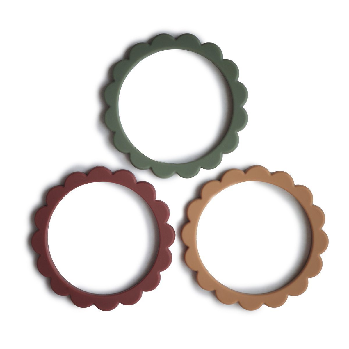 Flower Teething Bracelets 180 BABY GEAR Mushie Thyme/Berry/Natural