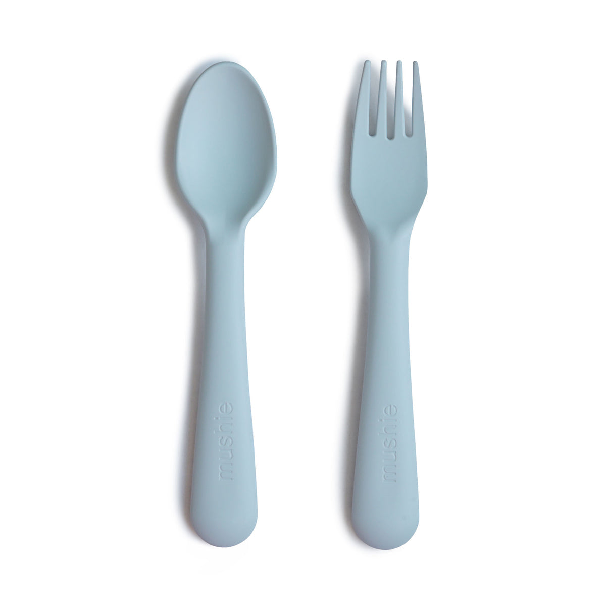 Fork and Spoon Set 180 BABY GEAR Mushie Powder Blue