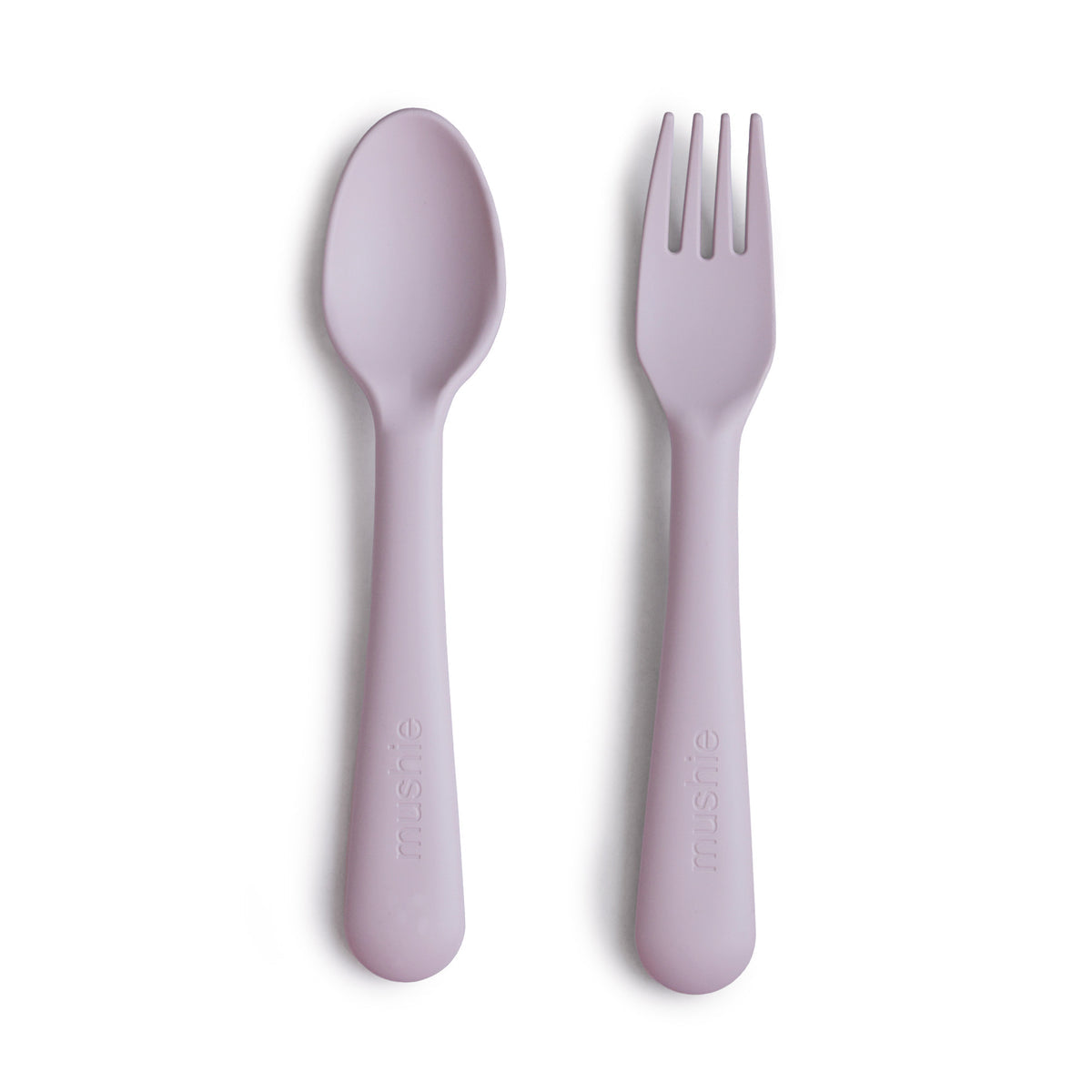Fork and Spoon Set 180 BABY GEAR Mushie Soft Lilac